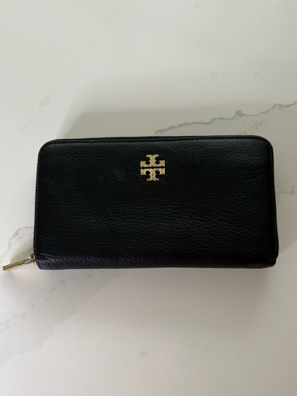 TORY BURCH Peppled Leather Wallet, Black - Picture 9 of 9